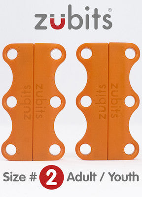Orange - Zubits magnetic lacing solution