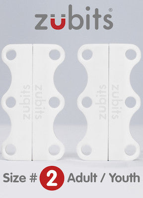 White - Zubits magnetic lacing solution